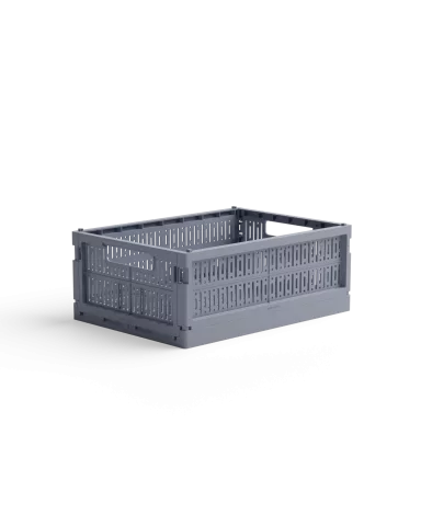 made crate midi - blue grey - Klappbox 34 x 24 x 13 cm