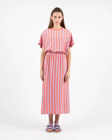 WEMOTO - MORI - Melon Lilac - Slub Jersey Maxi Dress