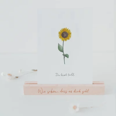 Eulenschnitt - POSTKARTE - Sonnenblume - Postkarte