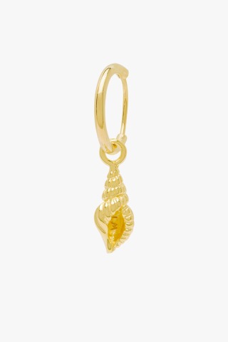 wildthings collectables - Tulip shell earring gold plated single piece - produced locally and sust