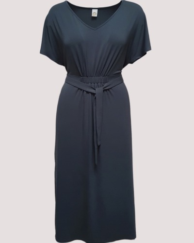 MYSURO - Kleid mit V-Ausschnitt