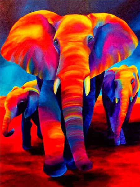 Diamond Painting Elefanten, 30x40 cm