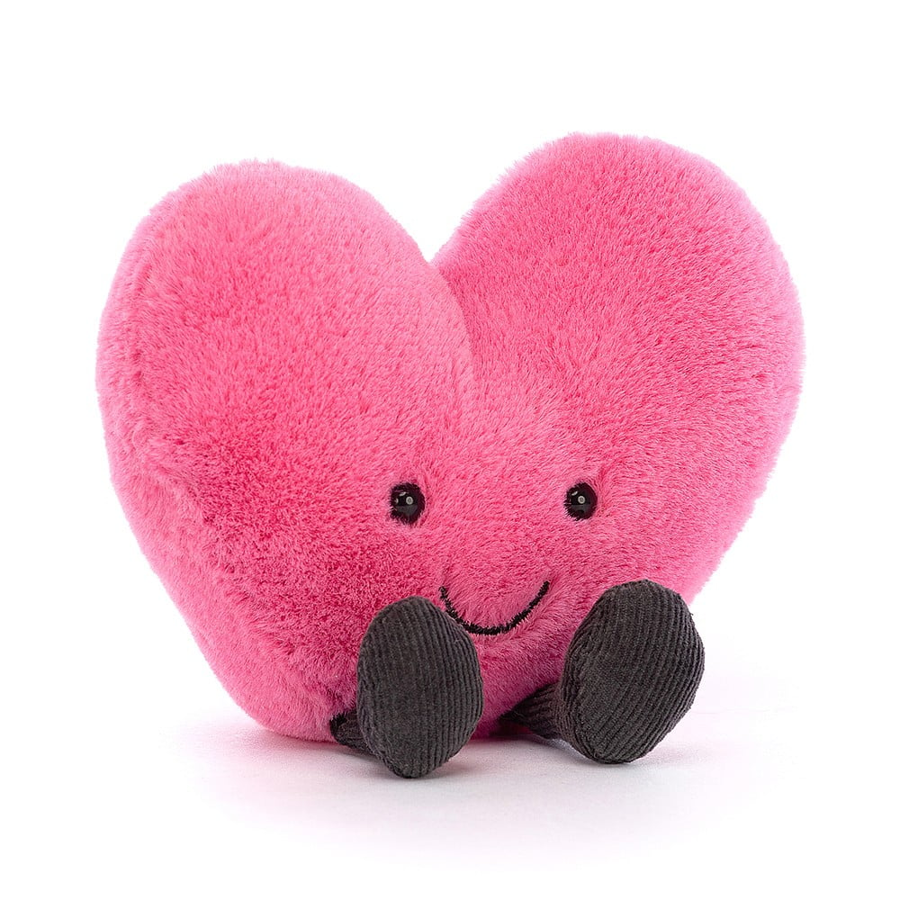 Jellycat Amuseable Hot Pink Heart klein, ca. 11cm