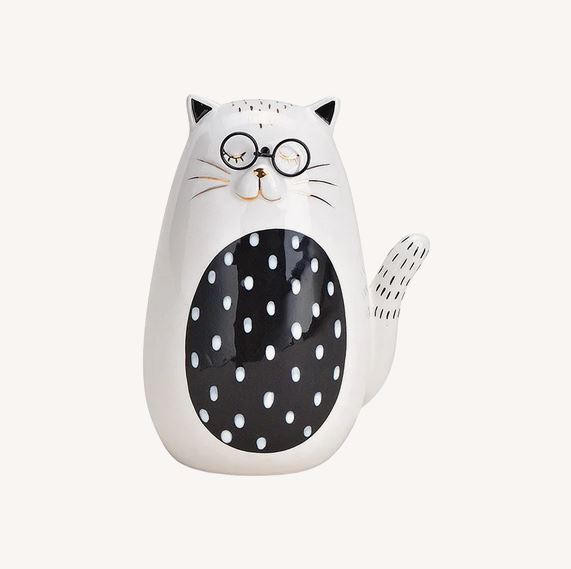 Deko-Katze mit Brille 12 cm