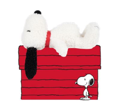 Snoopy Tiny Teddy mit Geschenkbox in Hundehüttenform, 17cm