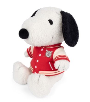 Snoopy Sitting with Varsity Jacket/Snoopy mit Collagejacke, 25cm