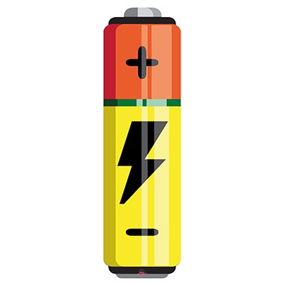 Flash Battery Yellow für Cannondale div. Modelle - Konturgeschnittener BikeBäbber in