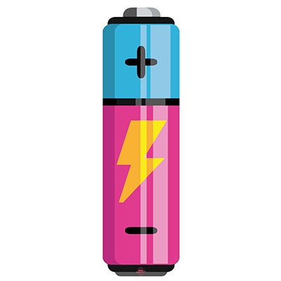 Flash Battery Pink für Cannondale div. Modelle - Konturgeschnittener BikeBäbber in Batterie-Form