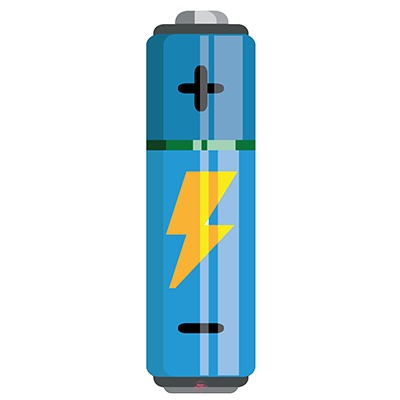 Flash Battery Blue für Cannondale div. Modelle - Konturgeschnittener BikeBäbber in Batterie-Form