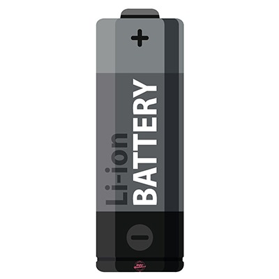 Li-ion Battery Rock-Grey für Ghost Hybride - Konturgeschnittener BikeBäbber in Batterie-Form für