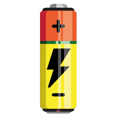 Flash Battery Yellow für Ghost Hybride - Konturgeschnittener BikeBäbber in Batterie-Form für die