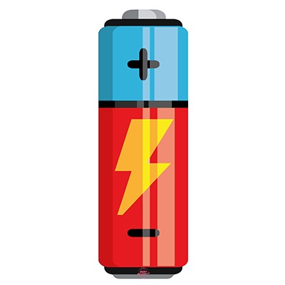 Flash Battery Red für Ghost Hybride - Konturgeschnittener BikeBäbber in Batterie-Form für die Int