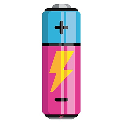 Flash Battery Pink für Ghost Hybride - Konturgeschnittener BikeBäbber in Batterie-Form für die In