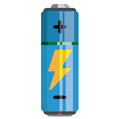 Flash Battery Blue für Ghost Hybride - Konturgeschnittener BikeBäbber in Batterie-Form für die In