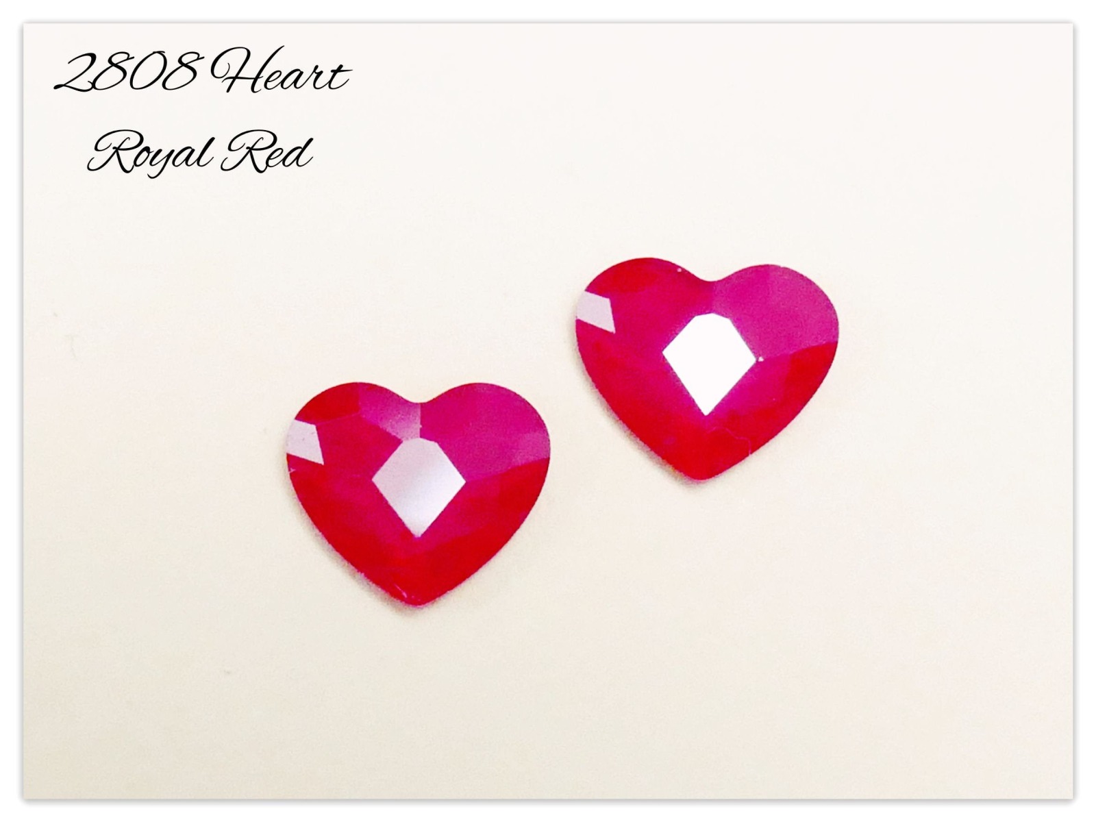 Swarovski 2808 Heart Flat Back 10mm Crystal AB Rosaline Royal Red Light Siam Swarovski Herz