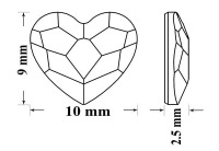 Swarovski 2808 Heart Flat Back 10mm Crystal AB Rosaline Royal Red Light Siam Swarovski Herz