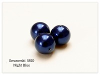 Swarovski 5810 Pearl Elderberry Night Blue Mystic Black Mulberry Pink Perlen 10 mm dunkelblaue