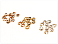 2mm x 0.9mm 10 Stück 18K Rose Gold vergoldete 925 Silber Biegeringe, runde geschnittene Ringe,