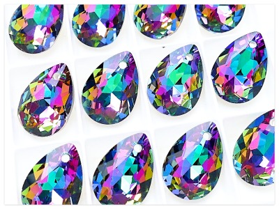 16mm Solaris Pear Cut Volcano, Tropfen Kristall, buntes Kristall, Regenbogen Kristall, multicolor Kr