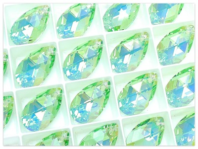 22mm Pear-shaped Peridot AB, 6106 Pear, multicolor Kristall, grünes Kristall, hellgrüner Anhänger