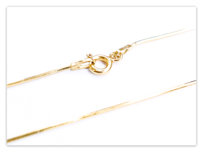 35cm 0.9mm 24K Gelb Gold vergoldete Silber Schlangenkette, 925 Sterlingsilber Snake Halskette,