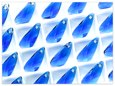 Swarovski Elements 6690 Wing Capri Blue 23mm, Swarovski Flügel, Swarovski Blaues Kristall,