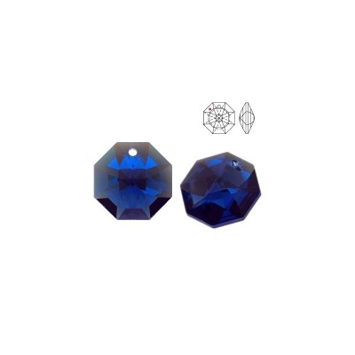 Swarovski Strass 8115 Octagon 14mm Dark Sapphire Blue AB Swarovski Achteck Blaues Kristall