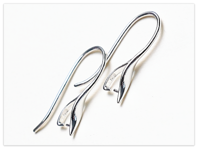 25mm 925 Silber Ohrhaken, Sterlingsilber offene Ohrhaken für Swarovski, dekorative Fisch Ohrring