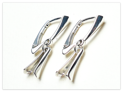 26mm 925 Silber Ohrhaken, Sterlingsilber Brisuren für Swarovski, Echtsilber Klappbrisuren, 925