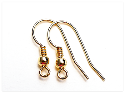 24K Gelb Gold Vergoldete Silber Ohrhaken, Sterlingsilber Komponenten für Ohrringe, 925er