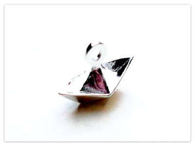 925 Silber Charms 9mm Origami Boot, Sterlingsilber maritime kleine Anhänger für Ohrringe und