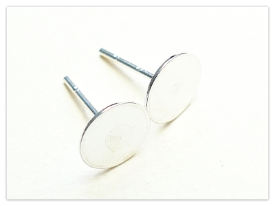 8mm Silber Ohrstecker Basis zum kleben, Sterlingsilber Stecker für Swarovski, Echtsilber Ohrring