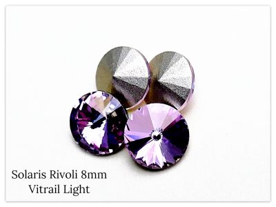 Solaris Rivoli 8mm Vitrail Light Kristall, lila Kristall, violetter Stein, multicolor Kristall