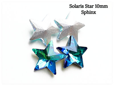 Solaris Star 10mm Sphinx, Stern Kristall, grünes Kristall, türkises Kristall, Sternen Kristall