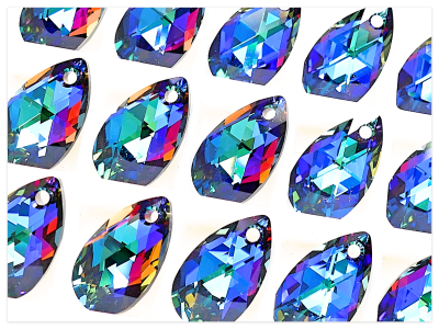 16mm Swarovski Elements 6106 Pear-shaped Crystal Meridian Blue, Swarovski Mandel, Swarovski Birnen