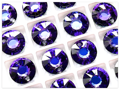 Swarovski 6724 Sun 12mm Crystal Heliotrope, Multicolor Scheibe Anhänger, rundes violettes Kristall,