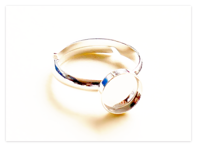 10mm 925 Silber runder Cabochon Ring Rohling, 925 Sterlingsilber Ringrohlinge, Echtsilber