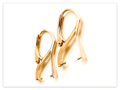 24K Gelb Gold vergoldete 925 Silber Perlen Brisuren, Sterlingsilber Klappbrisuren für Kugel, 21mm