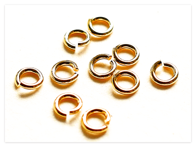 2.7mm x 0.7mm 10 Stück 24K Gelb Gold vergoldete 925 Silber Biegeringe, runde geschnittene Ringe,
