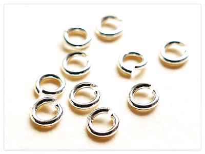 2.7mm x 0.7mm 10 Stück 925 Silber Biegeringe, runde geschnittene Ringe, offene Echtsilber Ösen,