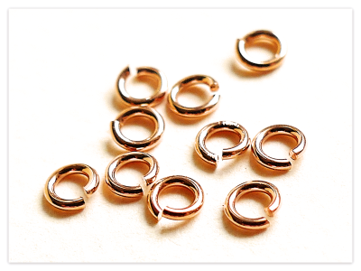 2.7mm x 0.7mm 10 Stück 18K Rose Gold vergoldete 925 Silber Biegeringe, runde geschnittene Ringe,