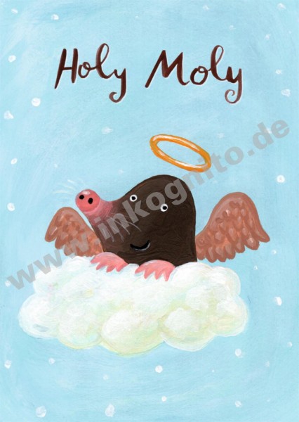 Postkarte A6 von inkognito Holy Moly Nastja Holtfreter