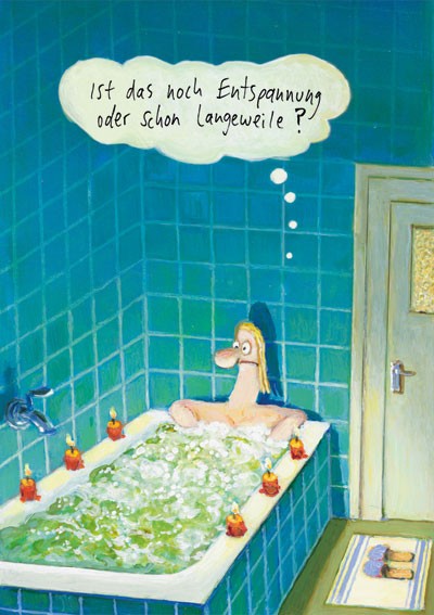 Postkarte A6 von inkognito Langeweile Hauck&amp;Bauer/Michael Sowa