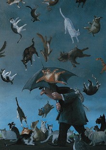 Postkarte A6 von inkognito Cats and Dogs Gerhard Glück