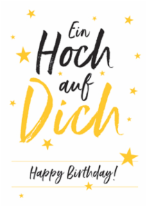 Postkarte A6 modern times GmbH Ein Hoch auf Dich - Happy Birthday DSA