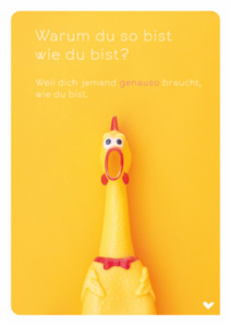 Postkarte A6 modern times GmbH Warum du so bist wie du bist Kein Tag ohne Liebe