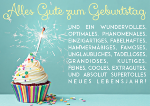 Postkarte A6 von modern times Alles Gute zum Geburtstag Cupcake
