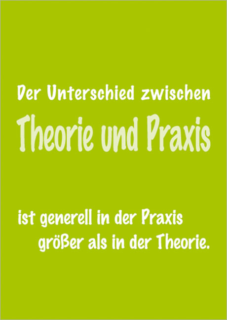 Postkarte Theorie und Praxis