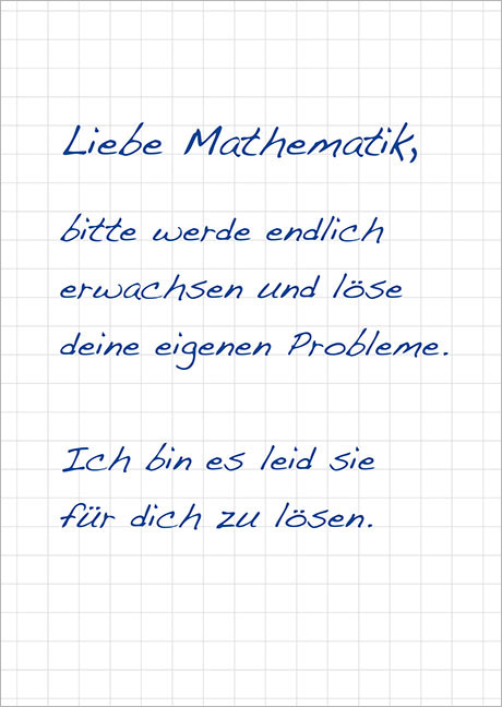 Postkarte Liebe Mathematik