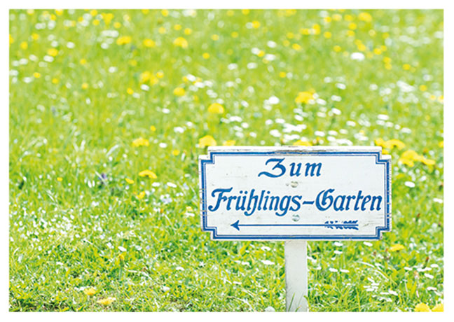 Postkarte Zum Frühlingsgarten